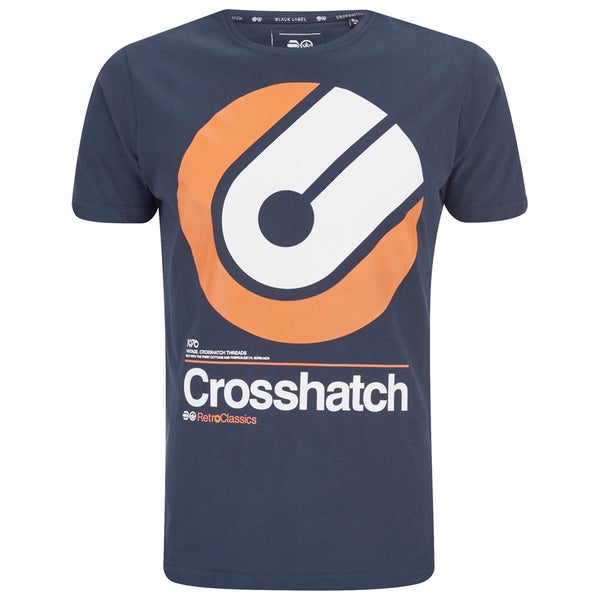 Crosshatch Men's Gazeout Print T-Shirt - Iris Navy