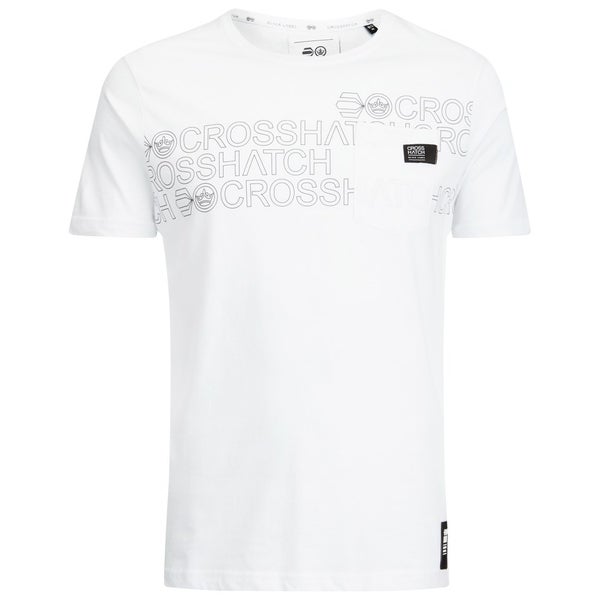Crosshatch Men's Contour Print T-Shirt - White