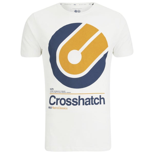 T-Shirt Crosshatch "Contour" -Homme -Blanc