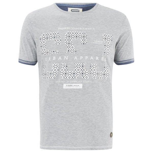Smith & Jones Men's Parnholt Print T-Shirt - Light Grey