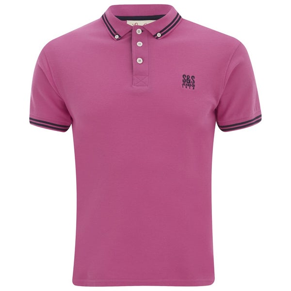 Soul Star Men's Ralling Polo Shirt - Pink