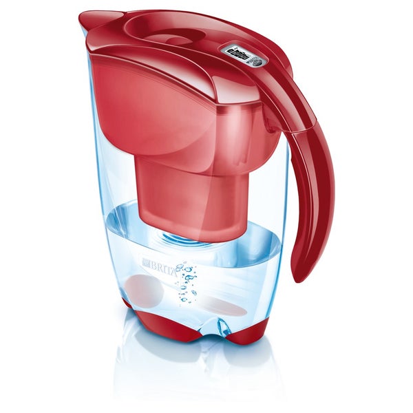 BRITA Elemaris Meter Cool Water Filter Jug - Cool Red (2.4L)