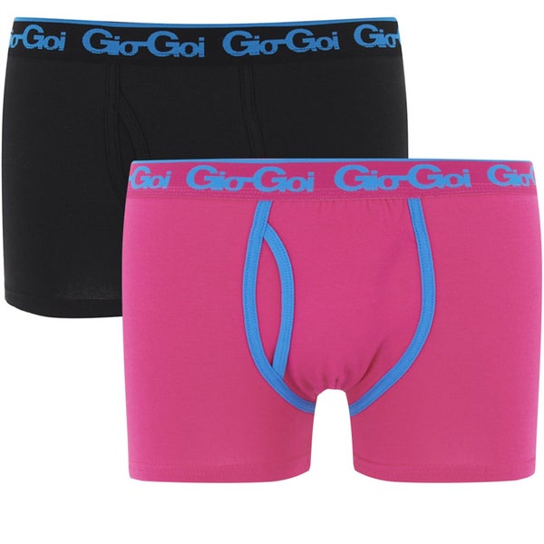 Gio Goi Men's 2-Pack Boxers - Pink/Black