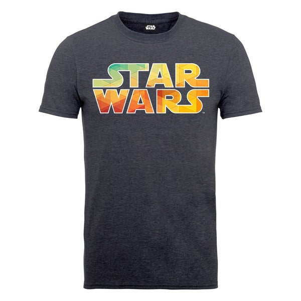 Star Wars Men's The Force Awakens Logo Geometric Pattern T-Shirt - Tweed