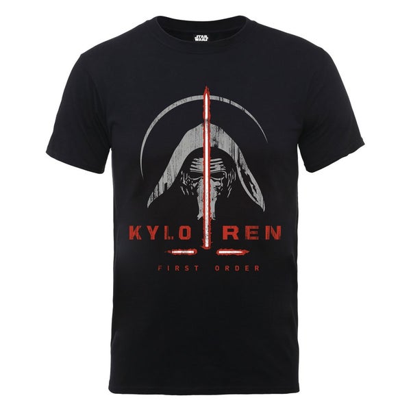 Star Wars Men's The Force Awakens Kylo Ren First Order Lightsaber T-Shirt - Black