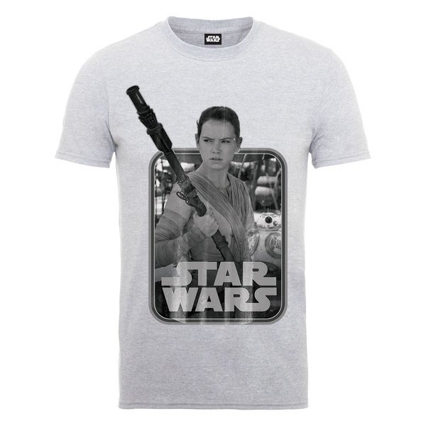Star Wars Men's The Force Awakens Rey Photocopy T-Shirt - Heather Grey