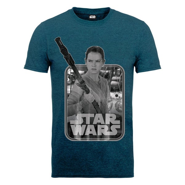 Star Wars Men's The Force Awakens Rey Photocopy T-Shirt - Midnight