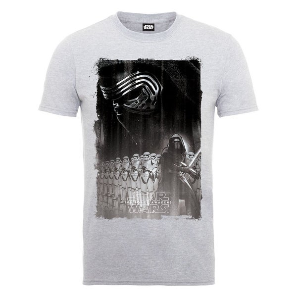 Star Wars Men's The Force Awakens Kylo Ren Collage Poster T-Shirt - Heather Grey