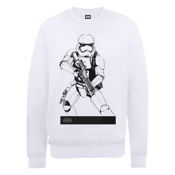 Star Wars The Force Awakens Stormtrooper Ready To Attack Sweatshirt - White