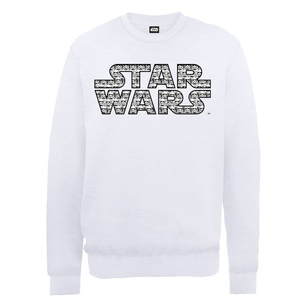Star Wars The Force Awakens Stormtroopers Logo Pattern Sweatshirt - White