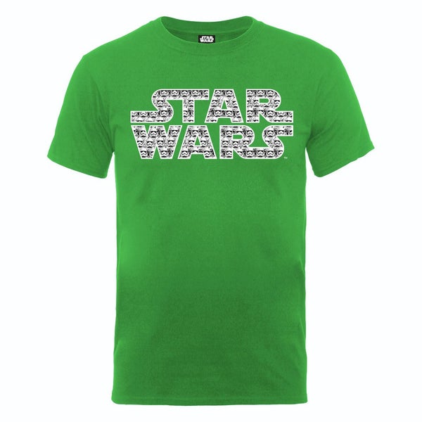 Star Wars Men's The Force Awakens Stormtroopers Logo Pattern T-Shirt - Irish Green
