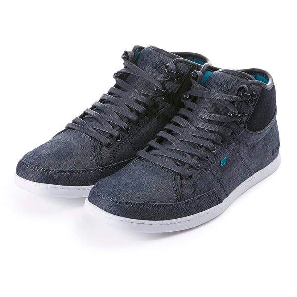 Boxfresh Men's Swapp 3 Prem Chambray/Suede High Top Trainers - Navy