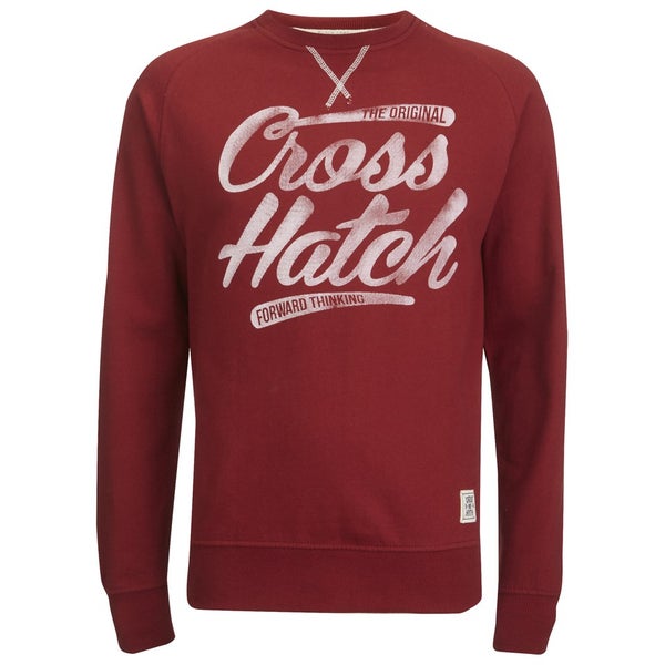 Sweatshirt "Grabit" Crosshatch -Homme -Rouge