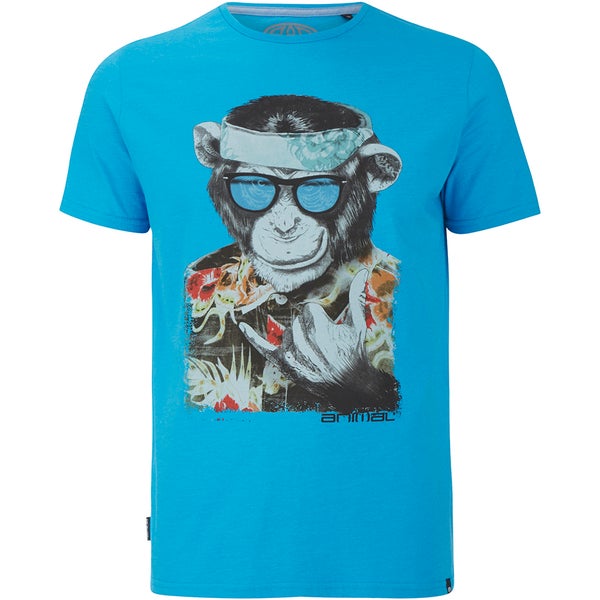 T -Shirt Animal pour Homme Loko Monkey -Bleu Indigo