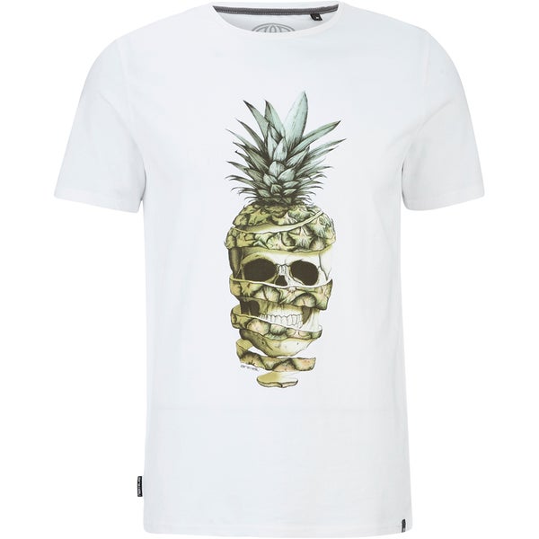 T -Shirt Animal pour Homme Lockte Pineapple -Blanc
