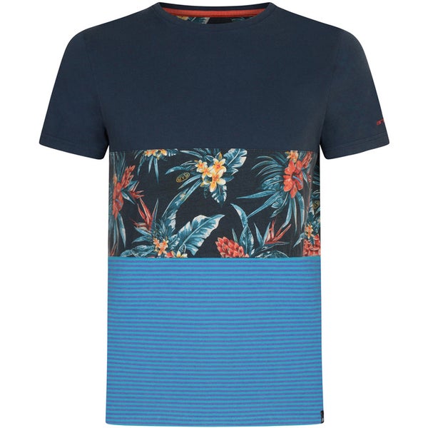 T -Shirt Animal pour Homme Jonas Cut & Sew -Bleu Indigo