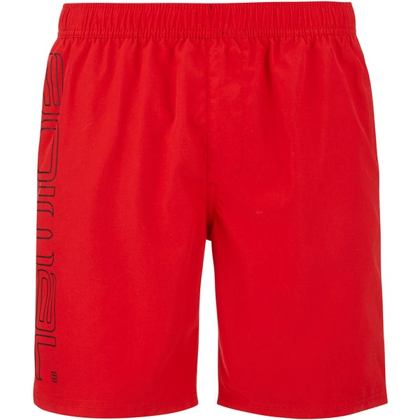 Animal Men's Belos Elasticated Waist Swim Shorts - Bright Red