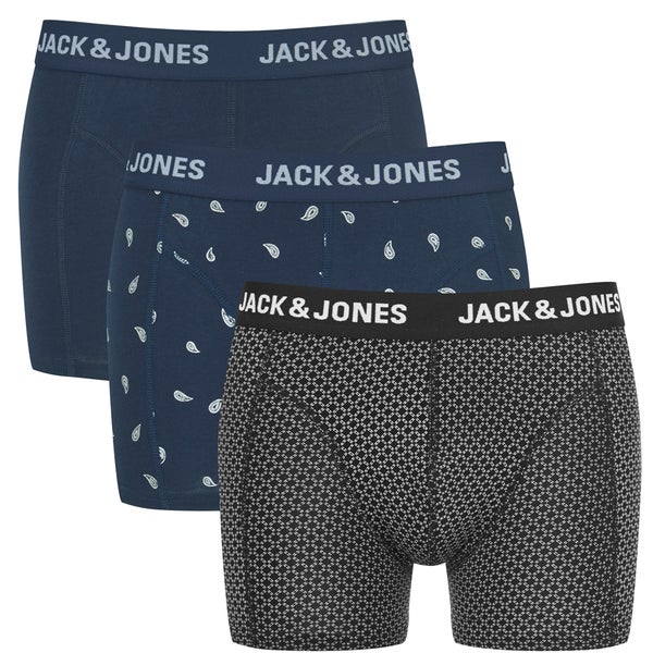 Jack & Jones Men's 3-Pack Dandy Boxers - Navy Blazer