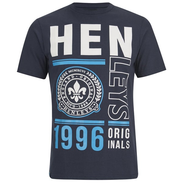 Henleys Men's Block Print T-Shirt - Peacoat