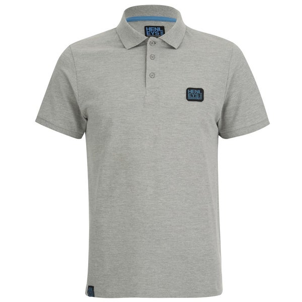 Henleys Men's Loaf Logo Collar Polo Shirt - Athletic Grey Marl