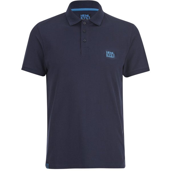 Henleys Men's Loaf Logo Collar Polo Shirt - Navy Blue