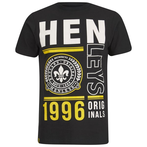 Henleys Men's Block Print T-Shirt - Anthracite