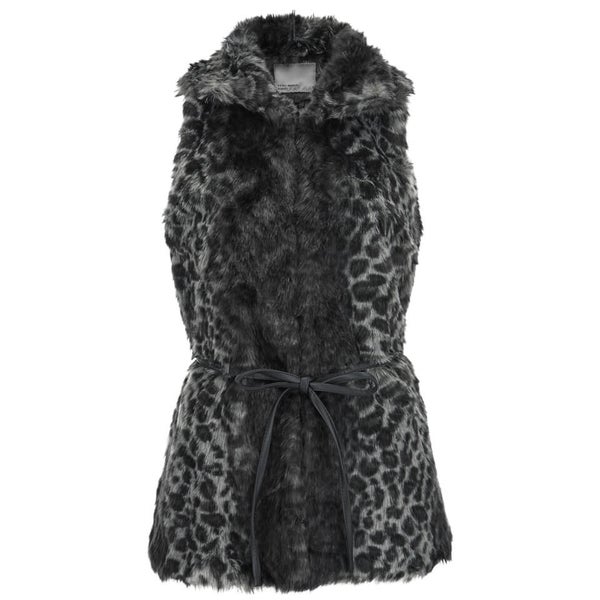 Vero Moda Women's Seal Fake Fur Waistcoat - Asphalt