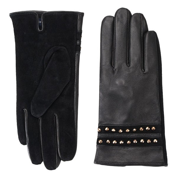 French Connection Women's Penny Leather Gloves - Black