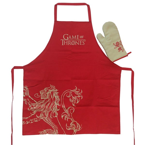 Game of Thrones Kochschürze mit Handschuh Lannister 