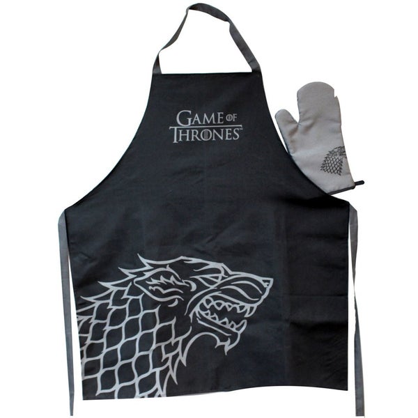 Game of Thrones Stark Apron with Oven Mitt