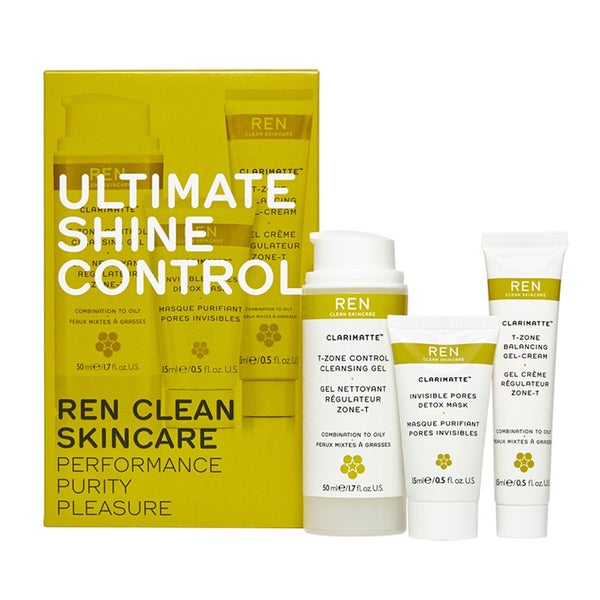 REN Ultimate Shine Control Regime Kit för blandhy.