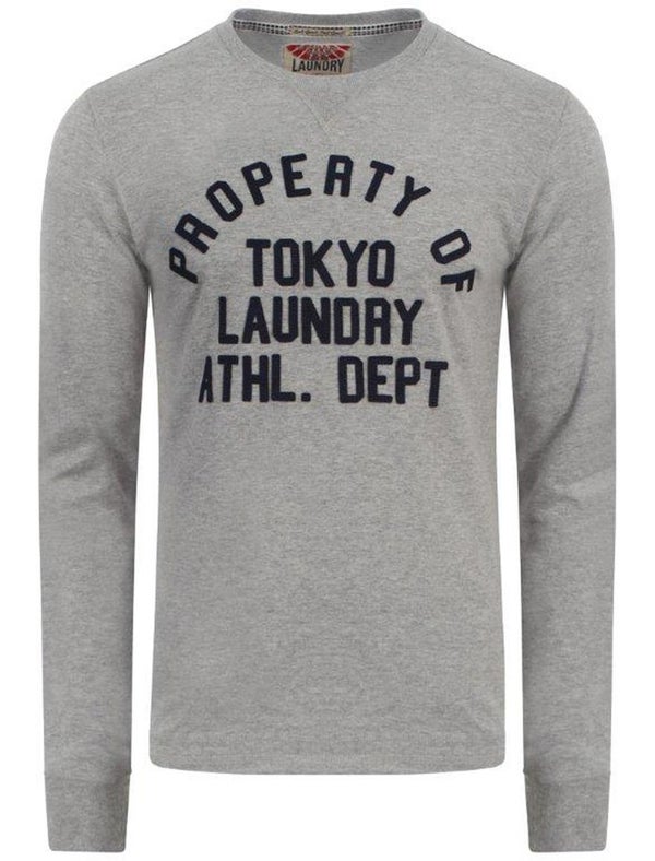 Tokyo Laundry Men's Cicero Long Sleeve Top - Light Grey Marl
