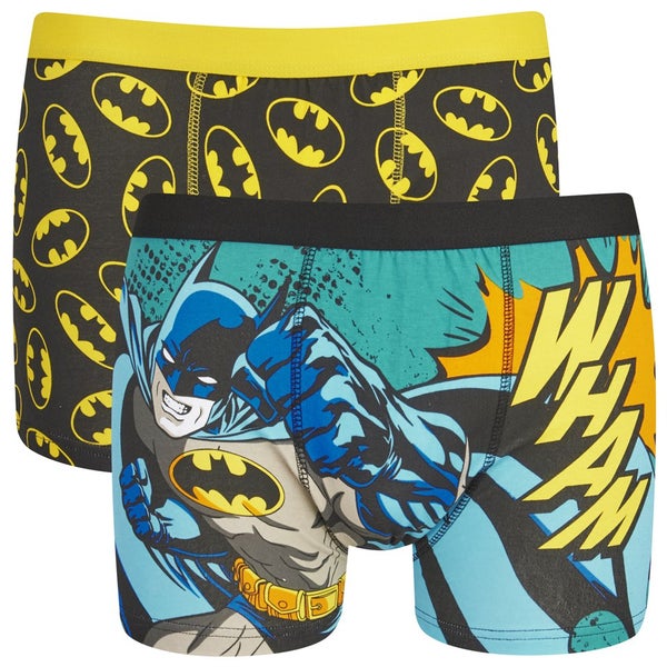 Batman Men's 2 Pack All Over Print Boxers - Blue