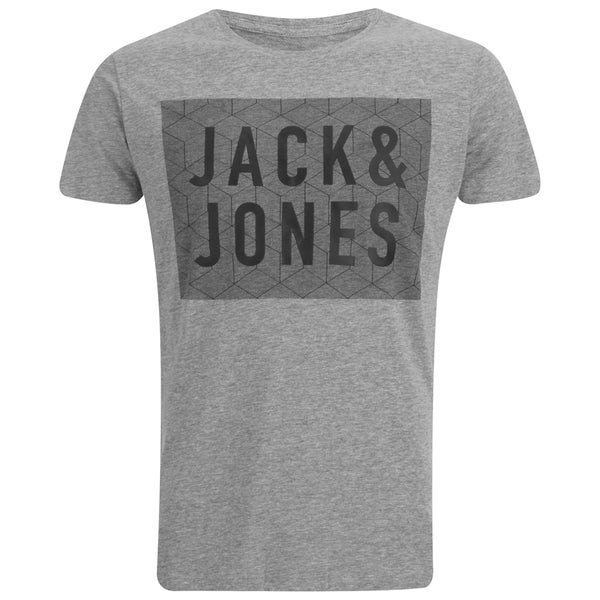 Jack & Jones Men's Rider T-Shirt - Light Grey Melange