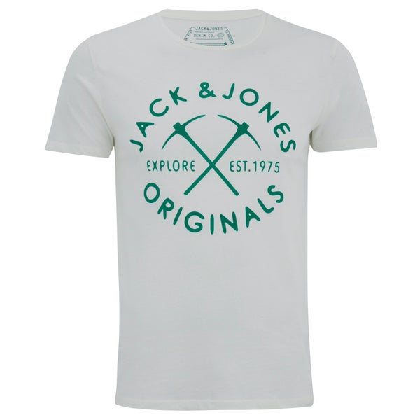 T -Shirt Jack & Jones pour Homme Axe -Blanc