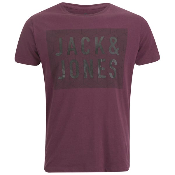 T -Shirt Jack & Jones pour Homme Rider -Grenat