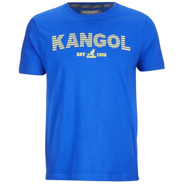 Kangol Men's Lance Print T-Shirt - Ocean Blue