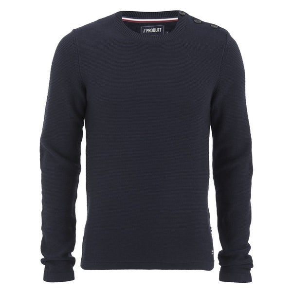 Pull Bouton Produkt pour Homme HNN -Marine