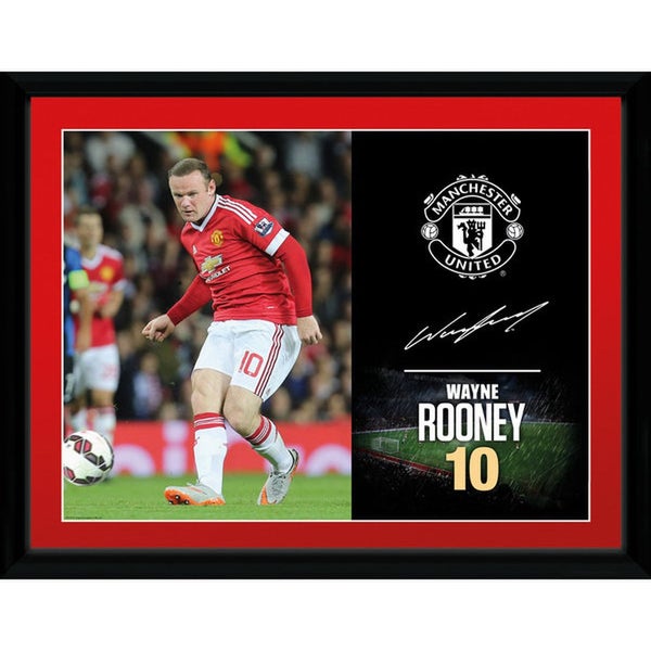 Manchester United Rooney 15/16 - 16 x 12 Inches Framed Photographic