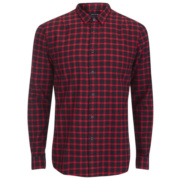 Religion Men's Lumber Long Sleeve Shirt - Red/Black