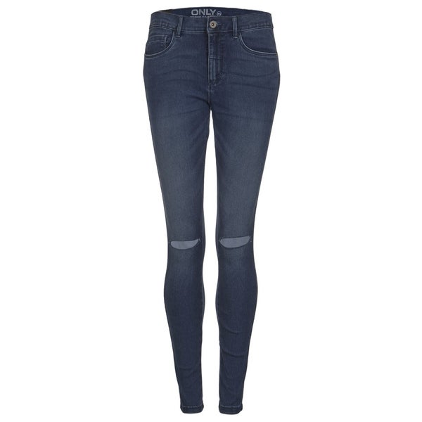 ONLY Women's Royal Reg Kneecut Jeans - Medium Blue Denim