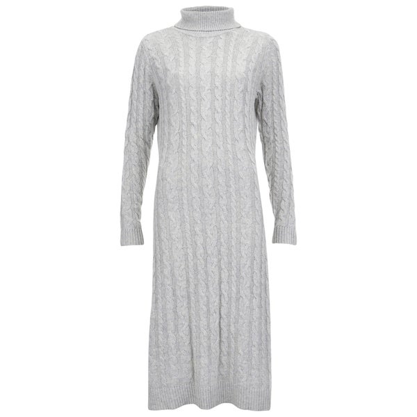 ONLY Women's Jasmina Long Slit Knitted Dress - Light Grey Melange