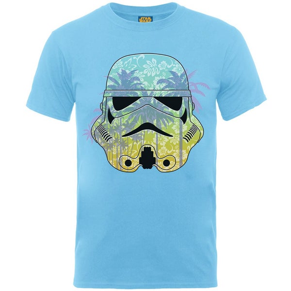 Star Wars Men's Command Stormtrooper Hawaii T-Shirt - Light Blue