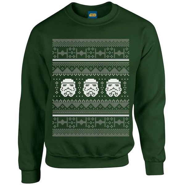 Star Wars Kids' Christmas Stormtrooper Sweatshirt - Forest Green