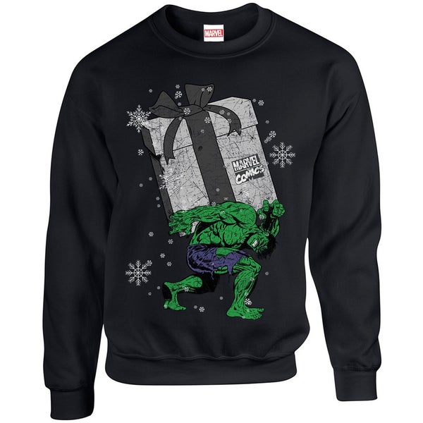 Marvel Comics Christmas Santa Hulk Sweatshirt - Black