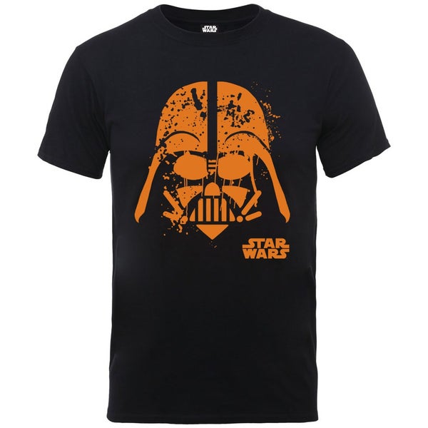 Star Wars Men's Halloween Darth Vader Face T-Shirt - Black