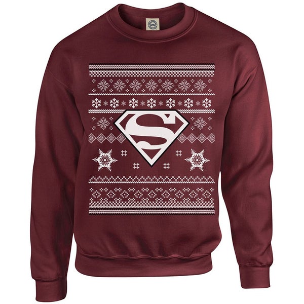 DC Originals Christmas Superman Kids Sweatshirt - Maroon
