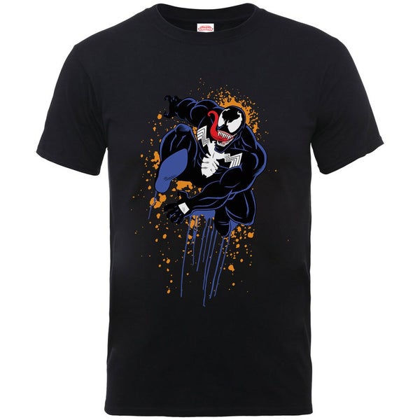Marvel Men's Ultimate Spider-Man Halloween Venom T-Shirt - Black