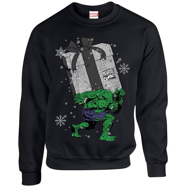 Marvel Kids' Comics Christmas Santa Hulk Sweatshirt - Black