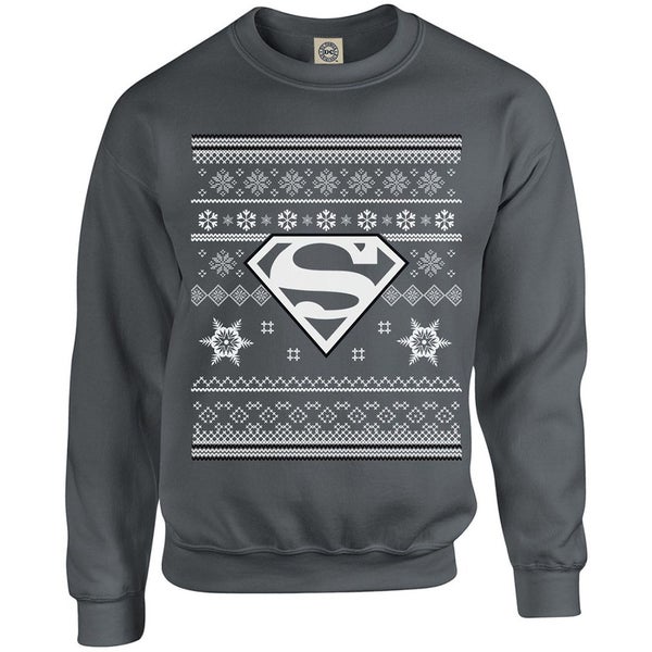 DC Originals Christmas Superman Kids Sweatshirt - Charcoal